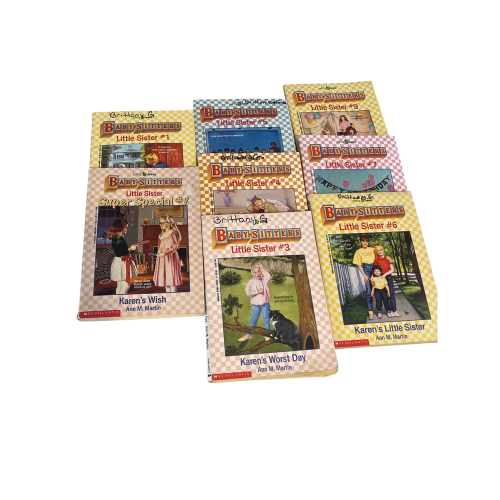 Scholastic Book Lot Kids Mixed Multi Baby-Sitters Little Sister 8 Books Vintage